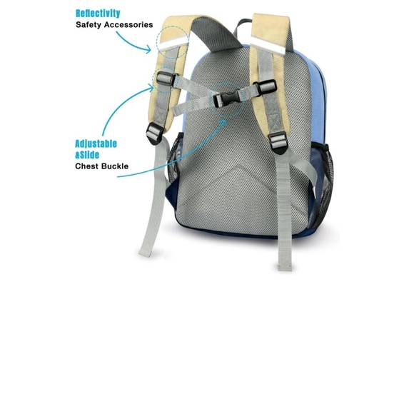 Vibrant Kids Backpack with Yellow and Blue Accents - Picture 5 of 15